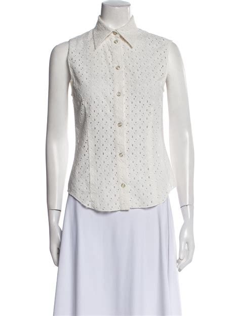 white dior crop top|christian dior button up top.